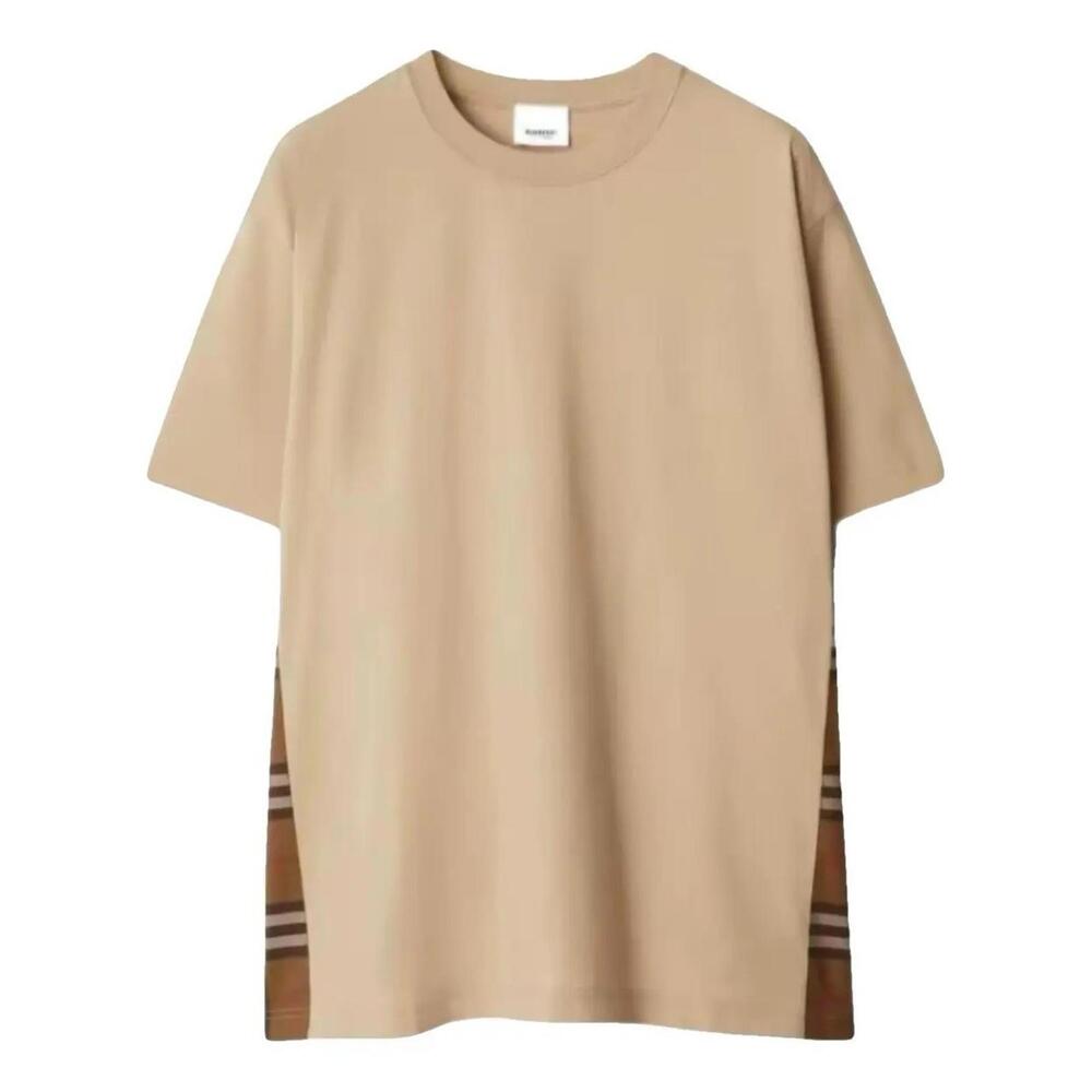 BNWT Burberry Women’s Caris Side Check T-Shirt In Soft Fawn Size Small $480
